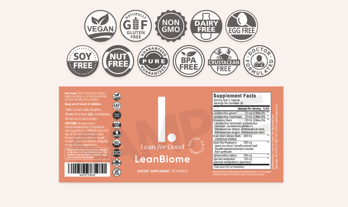 leanbiome supplement facts